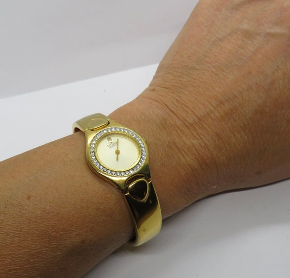 vintage gold diamond watch / citizen Quartz womans watch / vintage wrist watch / Japan watch / vintage Watch / watch  ladies  watch (B1)