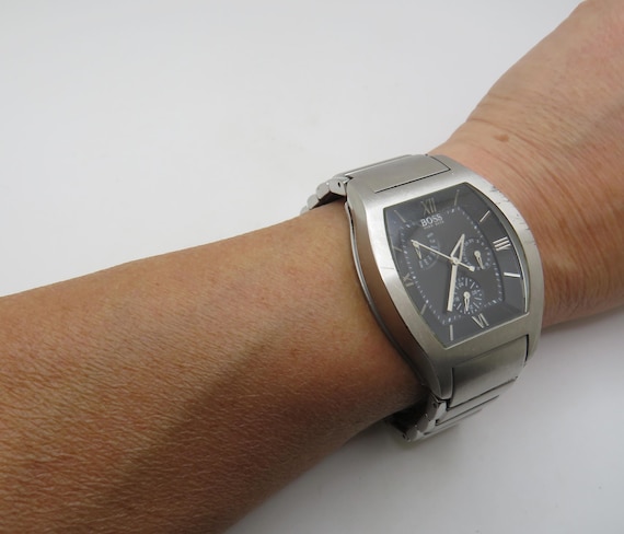 vintage watch / Hugo Boss sports watch  / gift for him / black dial Watch / vintage Watch / vintage / u23