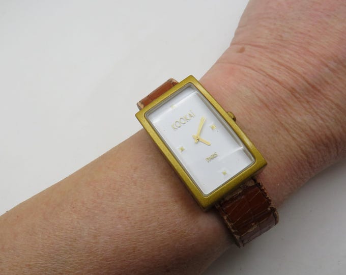 vintage rectangle watch / Quartz watch / Kookia  watch / womens Watches / vintage / gift for her / watch (h16)