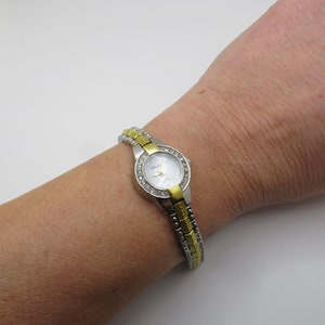 Vintage cocktail watch Two tone watch / Quartz watch / womens watches /  womens Watch /  Gift for her (H1)