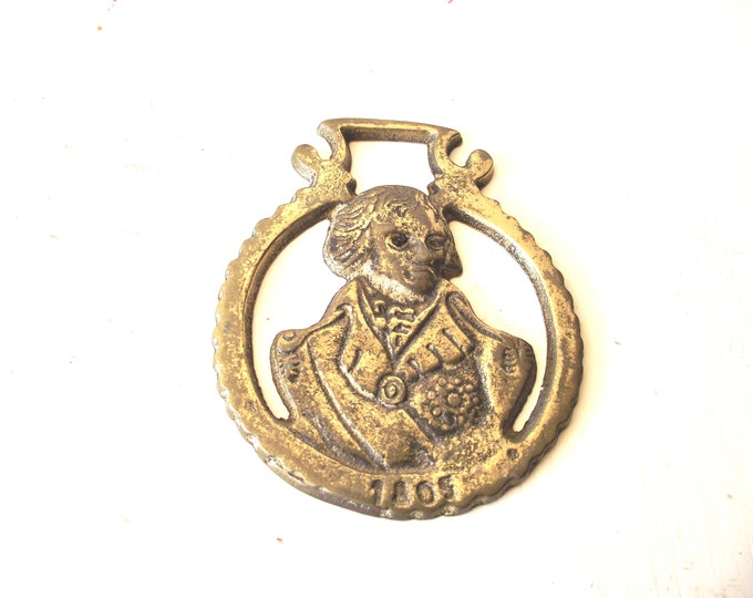 vintage pub Brass / Vintage horse medallions / Pony / horse brass vintage solid brass  KITSCH