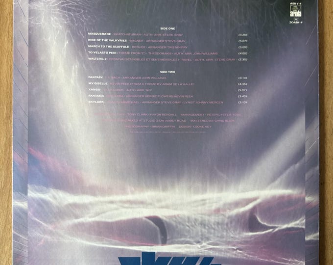 SKY 4 Uk Vinyl LP 1st pressing, Printed Inner / 204510 A-1, John WILLIAMS (21)