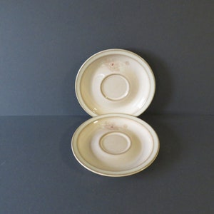 Vintage Denby Sandalwood /  Denby  discontinued / vintage saucer set / Claire Bernard / Rare Espresso / retro coffee / made in England