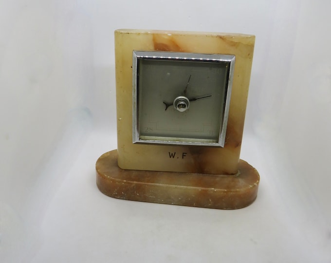 Art deco Stone Barometer  vintage gift gauge  (RB)