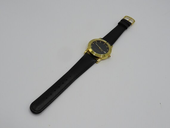 Vintage dress date gold watch / quartz watch / di… - image 10