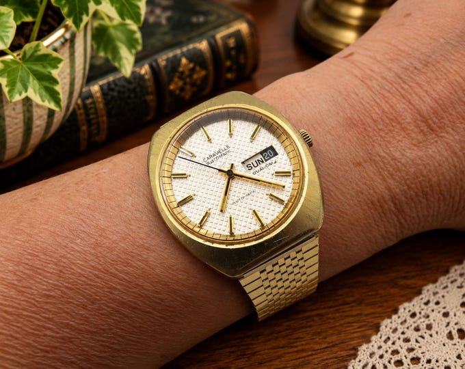 vintage automatic watch watch / Swiss movement / Rare / Winding watch / gents watch gift for him  s5