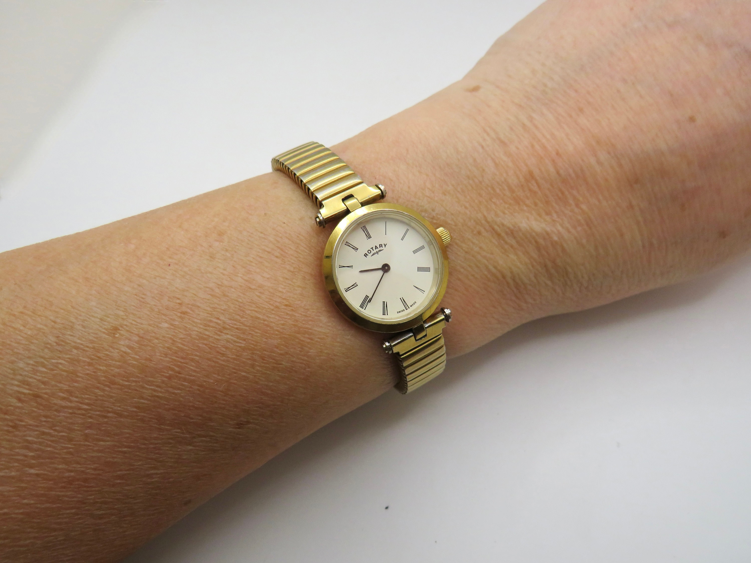 Vintage Watch Rotary Gold Plated Dress Watch Gold Quartz Watch