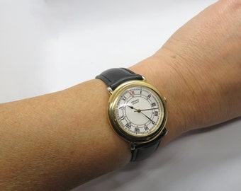 vintage seiko Watch / mens Seiko watch / Gents gold dress watch / quartz Watch/ vintage watch / gift for him (G17)