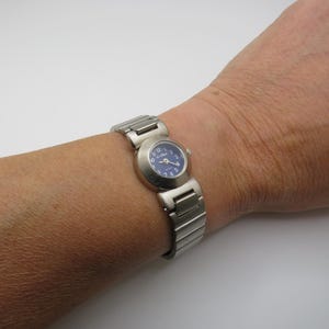 vintage watch / blue space watch / womans watch / vintage office siren  / watch / ladies watch (R27)