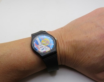 Vintage 90s Hard Rock Cafe Nagoya Japan Souvenir Japan commemorative watch / watch / Gents vintage / vintage / gift (p28)