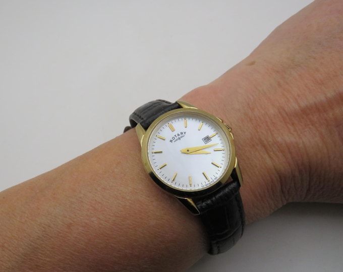Vintage Gold  watch / pearl Rotary watch / Gold Dress Watch /  Womans Watch / Gift for her (t4)