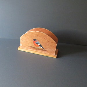 Soporte de letra de madera vintage pintado a mano / Mediados del siglo / KITSCH / pájaro / granja /
