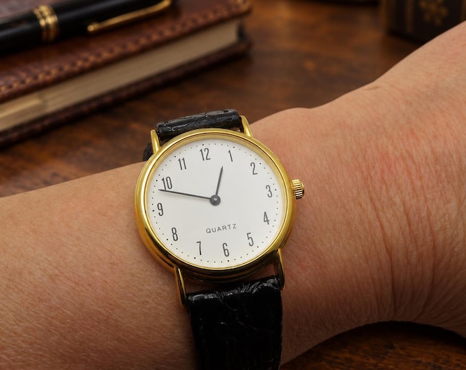 Vintage watch / dress watch / white dial watch / vintage gents Watch / watch / vintage sport  / gift for him (h3)