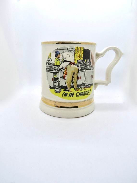 Tankard Prince William 22cart gold warranted / Fun Gift Mug / Im in control Cup  / Made in England / retro coffee / vintage / mug / cup /