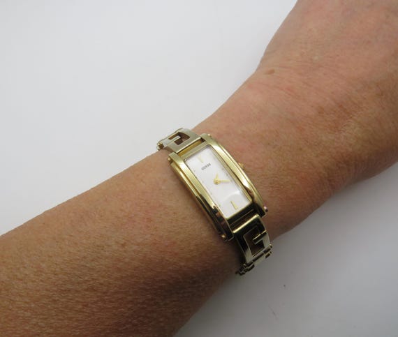 Vintage Guess Gold Plated Watch: 90s Ladies Dress Watch Fits 6.2" Wrist (s18)