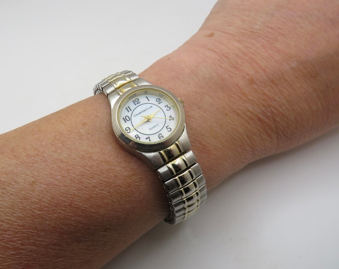 Vintage watch / Quartz watch / large wrist /  womens Watch / expandable watch / watch / gift for her (c27)