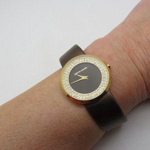 Vintage pierre Cardin /  gold watch / diamond dial watch /  Valentine  Watch / womens Watches /  Gift for her (e16)