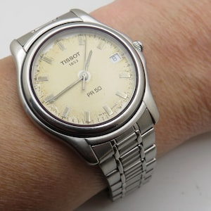 Vintage watch / Tissot sports watch / stainless Quartz watch / gents Dress Watch /  Watch / Gift for him (s28)
