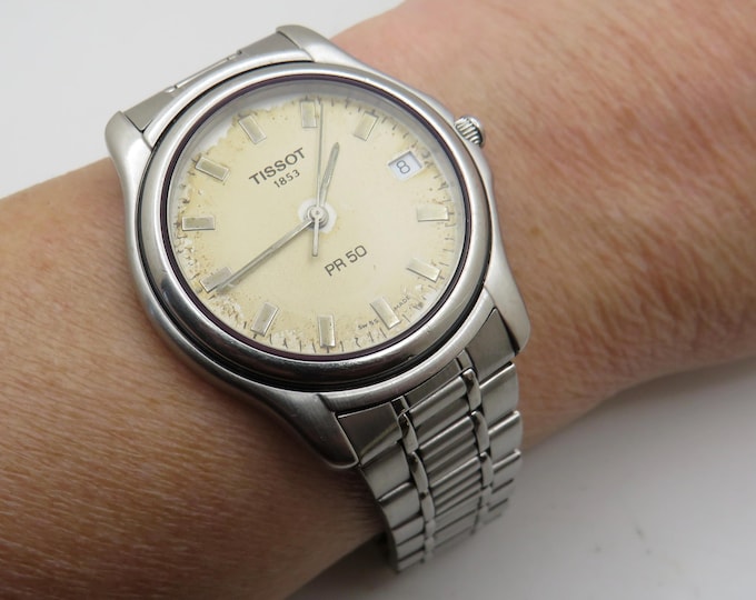 Vintage watch / Tissot sports watch / stainless Quartz watch / gents Dress Watch /  Watch / Gift for him (s28)