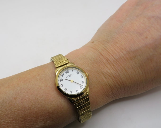 Vintage Rotary Gold plated dress watch / gold Quartz watch /  Gold Dress Watch /  Womans Watch / Gift for her (q22)