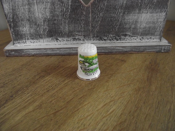 Vintage thimbles / Buxton / British / beautiful Fine Bone China / bone china England made / BRD7
