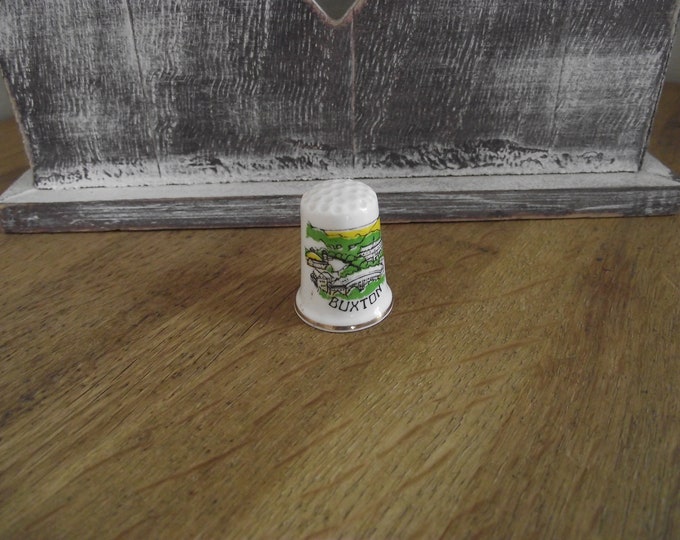 Vintage thimbles / Buxton / British / beautiful Fine Bone China / bone china England made / BRD7