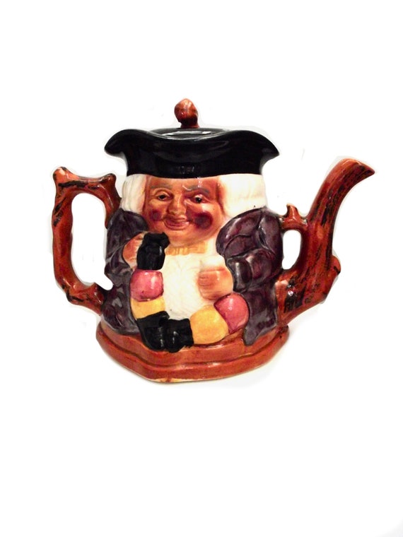 Vintage toby jug / Staffordshire teapot / Excellent condition / large jug / pottery figure / shorter and son England / (RB)