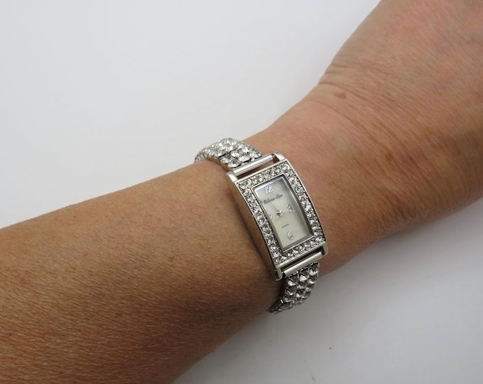 Vintage cocktail watch / Quartz watch / sparkle  watch / wrist size 7" / womens Watch /  Gift for her (x5)