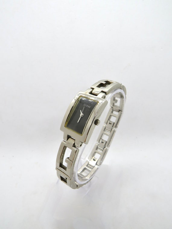 Vintage Guess reloj de vestir metal Reloj de cuarzo reloj de metal Reloj de dama Reloj rectangular Reloj suizo Etsy Mexico