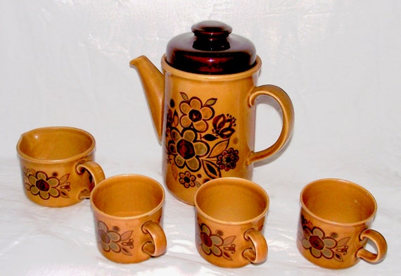 Vintage kitchen / Retro Palisy  set / Royal Worcester  coffee set / Company / retro coffee / vintage coffee set /