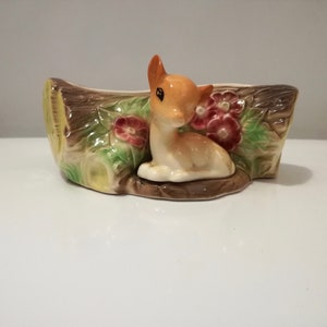Vintage Hornsea 18 / Fauna Royal bambi Vase/  Hornsea Fauna Pottery / Hornsea bambi /  Planter / Collectable / Hornsea Fauna Ceramic (RB)