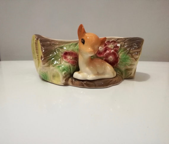 Vintage Hornsea 18 / Fauna Royal bambi Vase/  Hornsea Fauna Pottery / Hornsea bambi /  Planter / Collectable / Hornsea Fauna Ceramic (RB)