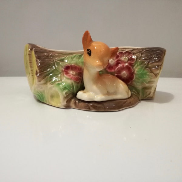 Vintage Hornsea 18 / Fauna Royal bambi Vase/  Hornsea Fauna Pottery / Hornsea bambi /  Planter / Collectable / Hornsea Fauna Ceramic (RB)