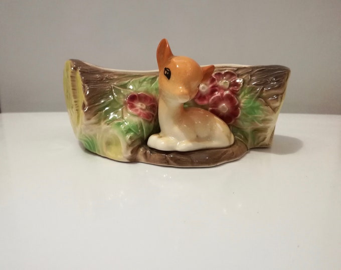Vintage Hornsea 18 / Fauna Royal bambi Vase/  Hornsea Fauna Pottery / Hornsea bambi /  Planter / Collectable / Hornsea Fauna Ceramic (RB)