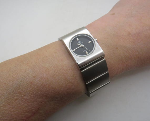 Tank Dial Watch, Stainless Steel space Band (bb12)