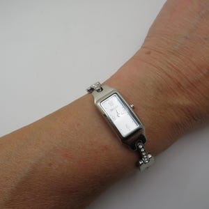 Vintage watch / Rectangle dress watch / 6.2&quot; wrist size / DKNY Quartz watch / womens Watch / Gift for her w29