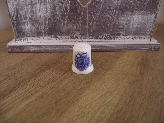 Vintage thimbles / Holland / Dutch / beautiful Fine Bone China / bone china England made / BRF2