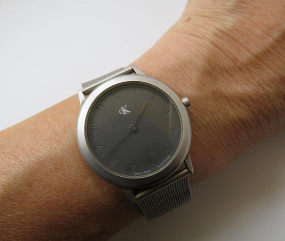 CK Watch mesh / Calvin Klein sports  Swiss watch /  Quartz watch / gents Dress Watch /  fashion Watch / Gift for him (v15)