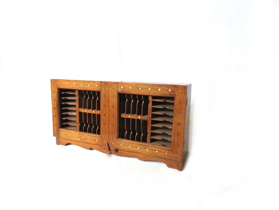 Vintage Bureau / Office / desk Cabinet / key Rack / vintage  home  cupboard  / retro storage / vintage Record storage / movie prop