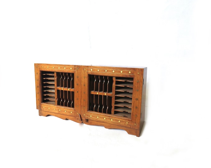 Vintage Bureau / Office / desk Cabinet / key Rack / vintage  home  cupboard  / retro storage / vintage Record storage / movie prop