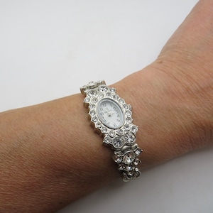 Vintage cocktail watch / diamond Quartz watch / Ladies Dress Watch /  ladies Watch /  Gift for her (S14)