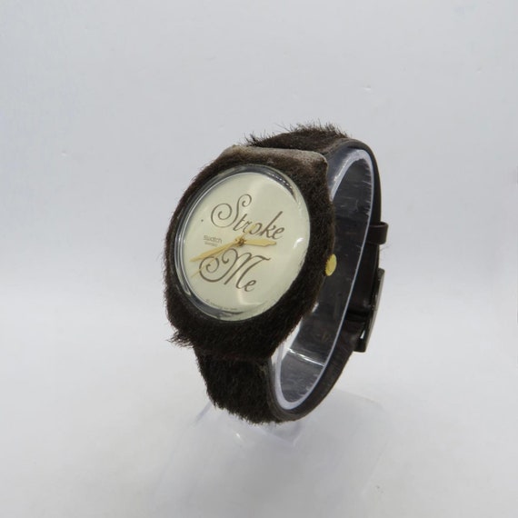 Swatch Standards 2000 Watch- Hairy Harry Stroke Me Face - GX129 - Untested‎ Swatch watch gx129 hairy - Gem main image 2