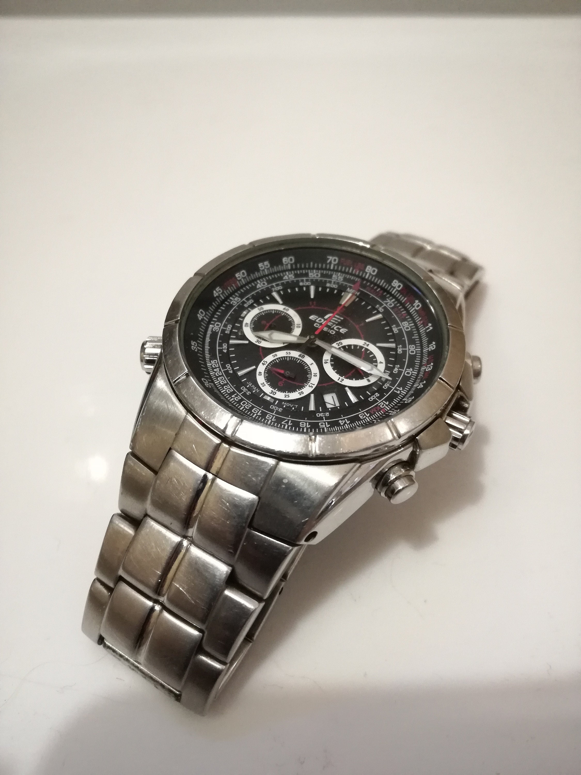 Vintage Casio Chronograph Rare Watch Edifice Rare Dial Mans