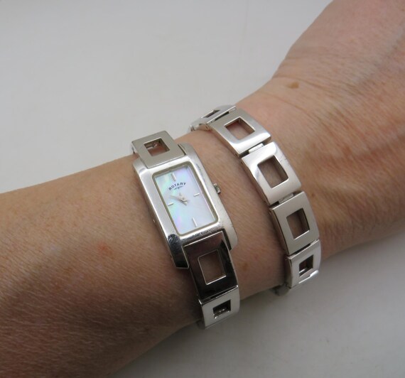 watch set / Rotary watch / Ladies Dress Watch and bracelet  / wrist size 6.7"/ womans Watch /  Gift for her (y30)