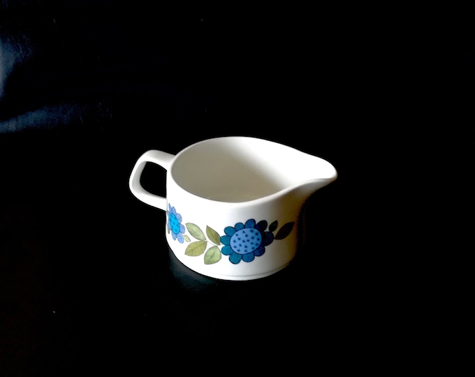 J&G Meakin Studio large gravy Boat /  TOPIC Pattern / Alan Rogers vintage Sauce /Gravy /Custard Boat