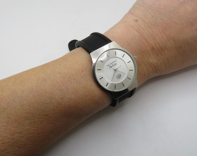 Vintage Swiss watch / eau thermale avene watch / sports watch / watch limited edition / rubber strap  / fashion / mens watch  p30