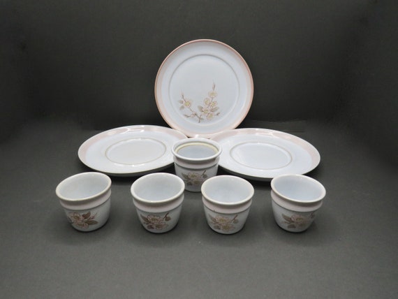 Denby tea set Normandy / 8x vintage denby  / English / denby / discontinued