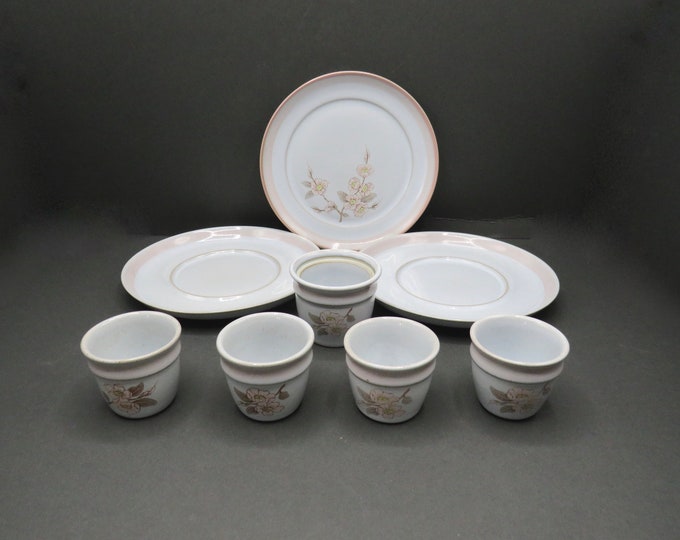 Denby tea set Normandy / 8x vintage denby  / English / denby / discontinued