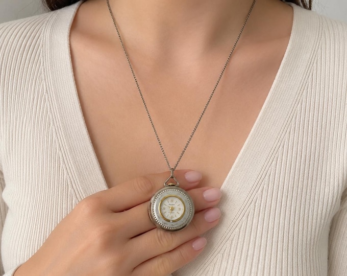 Vintage Mechanical Pocket Watch: Swiss Movement, Hand Wind Dress Watch (RA6)