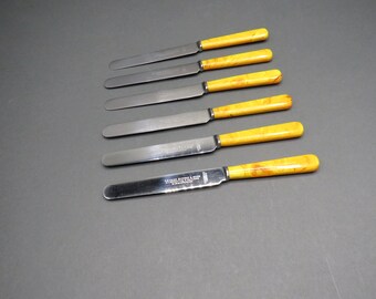 vintage Set di coltelli / george bowen & sons / set di coltelli / piatto di Birmingham / Inghilterra cutlery / posate migliori (rb)